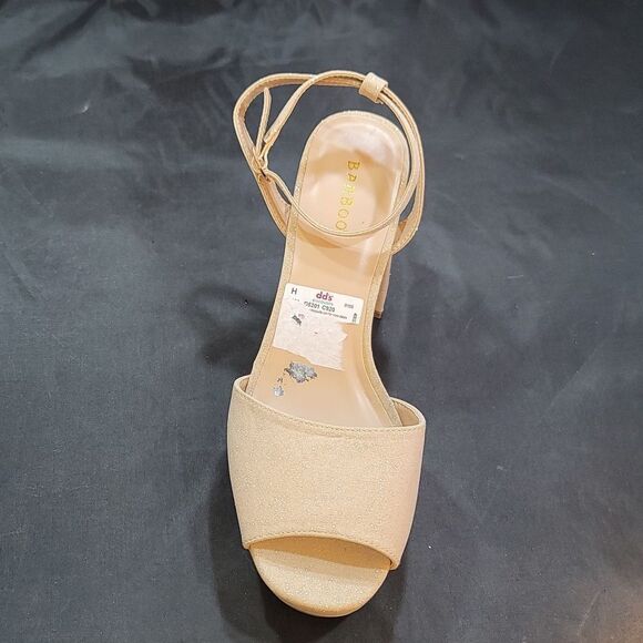 BRAND NEW BAMBOO BLOCK-HEEL ADJUSTABLE BUCKLE CLOSURE OPEN-TOE SANDAL - Picture 15 of 15